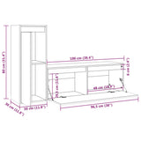TV Cabinets 2 pcs Solid Wood Pine 3100114