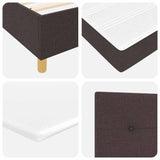 Box Spring Bed with Headboard Dark brown 120 x 200 cm Fabric 3339612