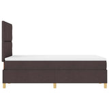 Box Spring Bed with Headboard Dark brown 120 x 190 cm Fabric 3339682