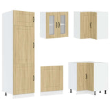 14 Piece Kitchen Cabinet Set Kalmar Sonoma Oak Engineered Wood 3314974