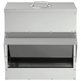 Chicken Feeder Silver 40.5 x 45 x 41 cm Galvanised Steel 874668