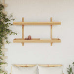 Wall Shelf with Shelf Brown 100 x 26 x 60 cm Bamboo 4107162