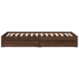 Bed Frame with Drawers without Mattress Brown Oak 75x190 cm Small Single 3280719