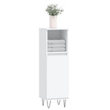 Bathroom Cabinet White 30x30x100 cm Engineered Wood 831556