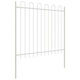 Garden Fence White 5.1 x 1.5 m Powder-coated steel 3334067