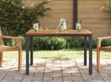 Outdoor Table Natural and Black 90 x 90 x 75 cm 4010610