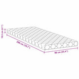 Mattress with Coconut Layer White 200 x 90 cm PU Foam 4106382