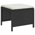 Garden Sofa Set 6 pcs Black and cream Poly Rattan 4104699
