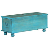 246479 Storage Chest Solid Mango Wood Blue 100x40x41 cm