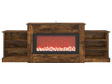 Electric Fireplace Smoked Oak 140 x 30 x 67 cm Engineered wood 8021147