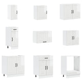 14 Piece Kitchen Cabinet Set "Lucca" Gloss White Engineered Wood 3314983