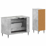2 Piece Bathroom Cabinet Set ZWOLLE Concrete Grey 3417678