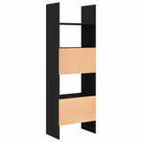 Book Cabinet Black Oak 60 x 35 x 180 cm Engineered Wood 875023