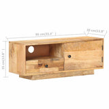 TV Cabinet 90x30x35 cm Solid Mango Wood 320466