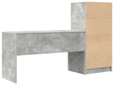 Desk with Drawer with Shelf with Storage 2 pcs Concrete Grey 3337332