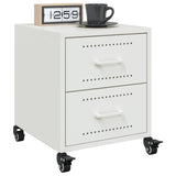 Bedside Cabinets 2 pcs White 36x39x43.5 cm Steel 846637