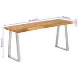Bench with Live Edge 105 cm Solid Wood Acacia 372755