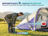 Inflatable Tent 2 Bedroom Tunnel Design Windproof Air Tent with Carry Bag for 4 Person T3398P555939