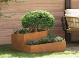 Garden Planter Brown 60 x 60 x 50 cm Weathering Steel 873577