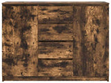 Sideboard with Drawers Smoked Oak 100.5x35x98.5 cm Engineered Wood 3328457