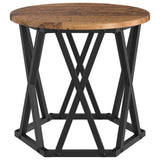 Nesting Side Table 3 pcs Old Wood Engineered Wood and Steel 868259