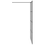 Walk-in Shower Wall Black 115 x 195 cm Tempered Glass 42022050
