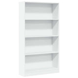 Bookcase White 80x24x143 cm Engineered Wood 857844