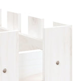 Garden Raised Bed with Fence Design White 150x50x50 cm Solid Wood Pine 832493