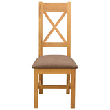 Dining Chair 2 pcs Solid Oak Wood Grey 45 x 54 x 105 cm 42039167