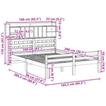 ZNTS Bookcase Bed without Mattress White 160x200 cm Solid Wood Pine 3322346