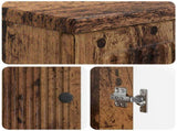 3 Piece Bathroom Cabinet Set EDE Old Wood Engineered Wood 3417421