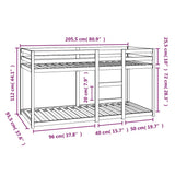 Bunk Bed without Mattress 90x200 cm Solid Wood Pine 3206504