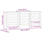 ZNTS Radiator Cover Artisian Oak 205x21.5x83.5 cm Engineered Wood 852725