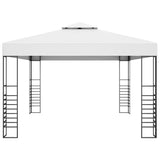 Garden Gazebo Powder-Coated Steel 4x3x2.7 m White 47956