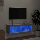 TV Cabinet with LED Lights Grey Sonoma 100x30x30 cm 837165