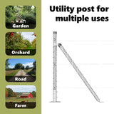 Fence Post with Concrete Base 26 pcs Silver Powder-Coated Steel 3350253