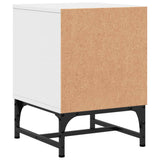 Bedside Cabinets with Glass Doors 2 pcs White 35x37x50 cm 836519