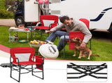 Set of 2 Folding Camping Directors Chair, Portable Folding Outdoor Chair with Built-in Cup Holder, 99506817