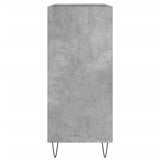 Record Cabinet Concrete Grey 84.5x38x89 cm Engineered Wood 831776