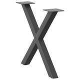 Coffee Table Legs X-Shaped 2 pcs Anthracite 50x cm Steel 4012898