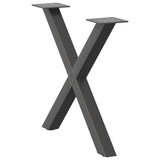 ZNTS Coffee Table Legs X-Shaped 2 pcs Anthracite 50x cm Steel 4012898