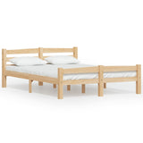 Bed Frame without Mattress Solid Pinewood 140x200 cm 322064