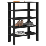 Shoe Rack Black 61x32x87.5 cm Engineered Wood 859852