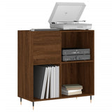 Record Cabinet Brown Oak 84.5x38x89 cm Engineered Wood 831771