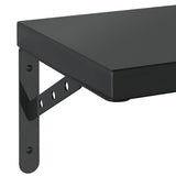 Wall Shelves 2 pcs 75x23.5 cm Black Stainless Steel 3214516