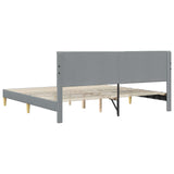 Bed Frame with Headboard Light Grey 180 x 200 cm Fabric 42027615