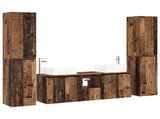 Bathroom Furniture Set 5 pcs Old Wood 33 x 34.5 x 160 cm 3406041