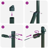 Fence Post Other 26 pcs Green 3.2 x 3.2 x 200 cm Steel 3350123