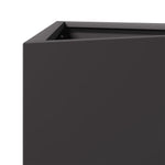 ZNTS Garden Planter Black Triangular 40x34.5x70 cm Steel 851157