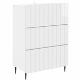 Drawer Cabinet High Gloss White 66 x 34.5 x 92 cm 894379